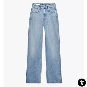 Zara High Waist Wide Leg Jean